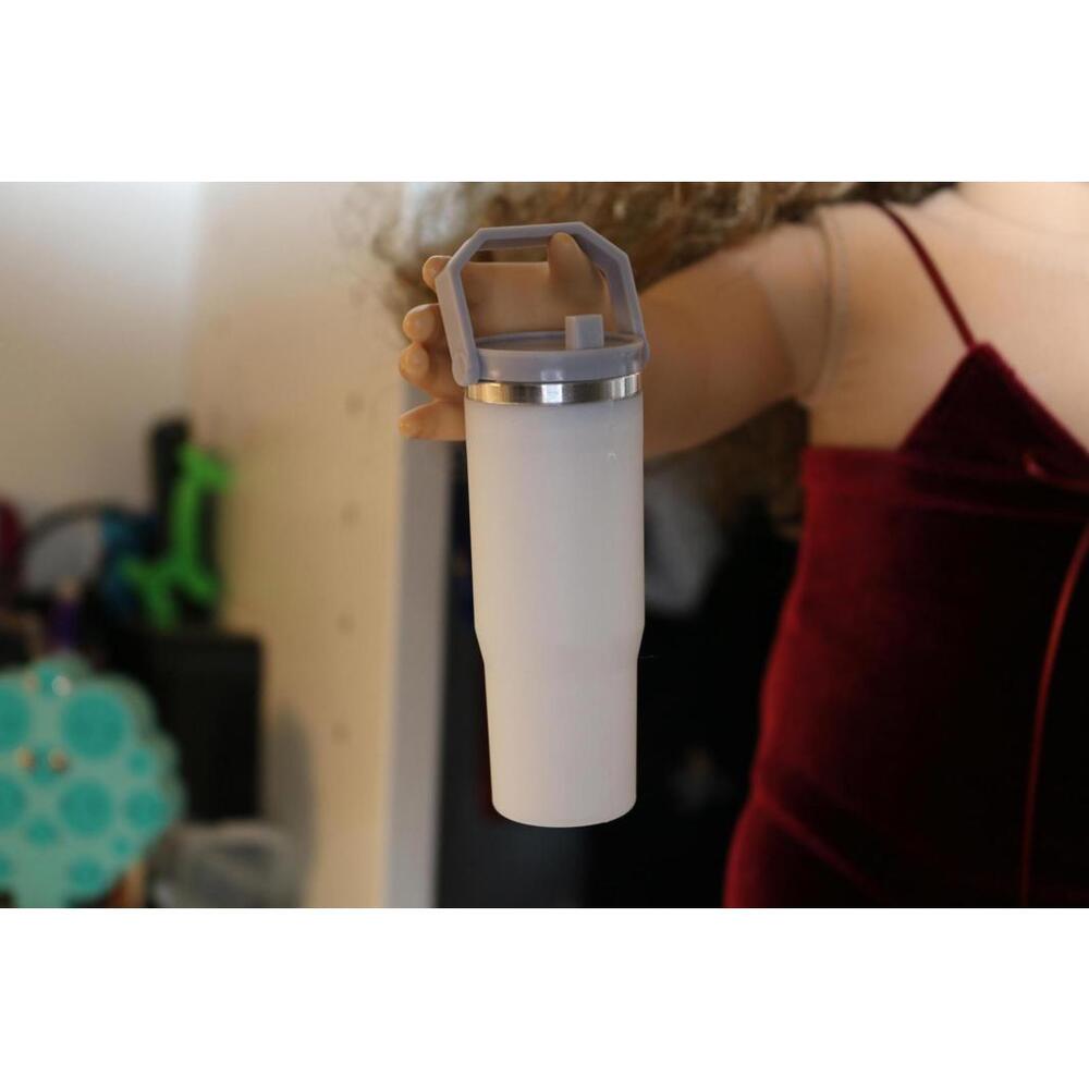18 Inch Doll White Water Bottle Hydro Tumbler